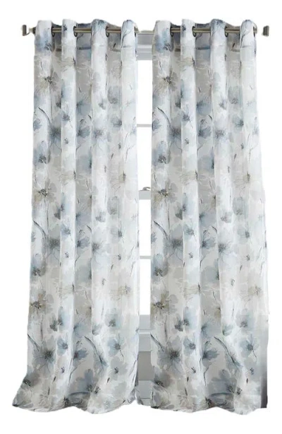 Dkny Modern Bloom 50" X 84" Curtain Panel In Linen