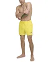 Dkny Modern Euro Core Solid Swim Trunk In Yellow