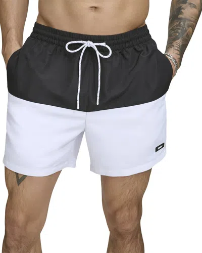 Dkny Modern Euro Swim Trunk In Black