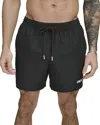 Dkny Core Solid Swim Trunks In Black