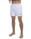 Dkny Core Solid Swim Trunks In White