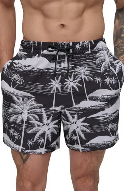 Dkny Modern Euro Swim Trunks In Multi
