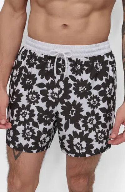 Dkny Modern Euro Swim Trunks In Multi