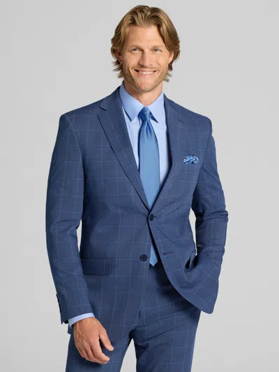 Dkny Modern Fit Windowpane Suit In Blue