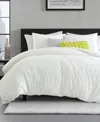 Dkny Modern Hexagon 3 Piece Duvet Cover Set, King In White