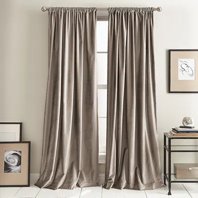 Dkny Modern Knotted Velvet 84 X 50 Window Panel, Pair In Metallic