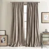 Dkny Modern Slub Velvet Set Of 2 Window Panels In Mocha