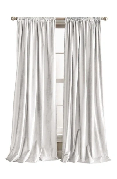 Dkny Modern Knotted Velvet Set Of 2 Window Panels In White