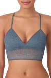 Dkny Modern Lace Longline Bralette In Blue