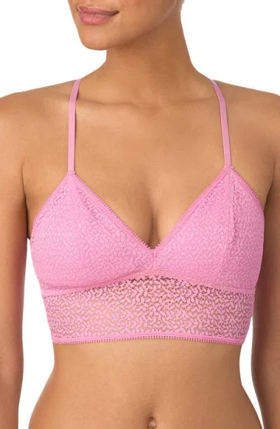 Dkny Modern Lace Longline Bralette In Pink