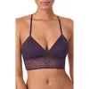 Dkny Modern Lace Longline Bralette In Purple