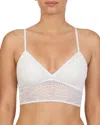 Dkny Modern Lace Longline Bralette Dk4021 In White