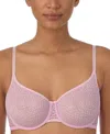 Dkny Modern Lace Unlined Demi Bra In Bleached Mauve