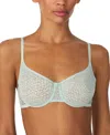 Shop Dkny Modern Lace Sheer Demi Bra Dk4019 In Surf Spray