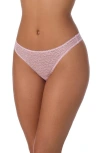 Dkny Modern Lace Thong In Bleached Mauve