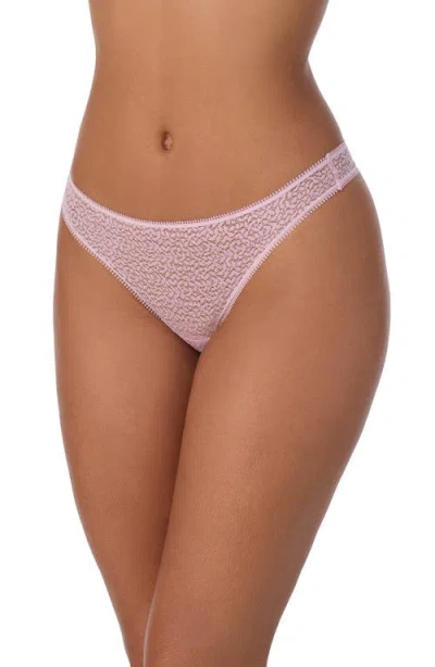 Dkny Modern Lace Thong In Bleached Mauve