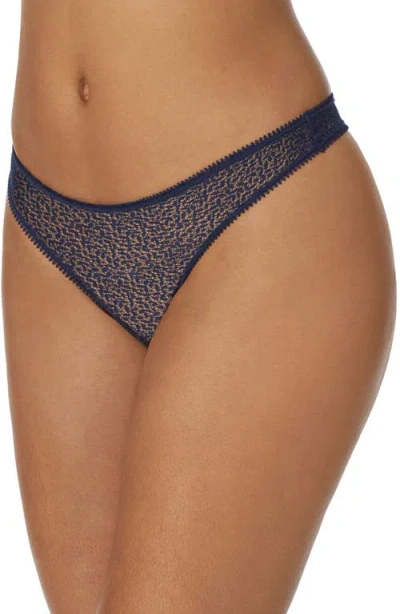 Dkny Modern Lace Thong In Naval Academy
