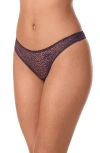 Dkny Modern Lace Thong In Purple
