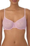 Dkny Modern Lace Unlined Demi Bra In Bleached Mauve