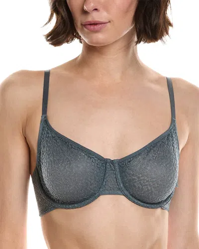 Dkny Modern Lace Unlined Demi Bra In Gray