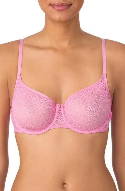 Dkny Modern Lace Unlined Demi Bra In Pink