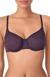 Dkny Modern Lace Unlined Demi Bra In Purple