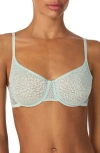 Dkny Modern Lace Unlined Demi Bra In Surf Spray
