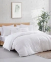Dkny Modern Waffle Comforter Sets In White