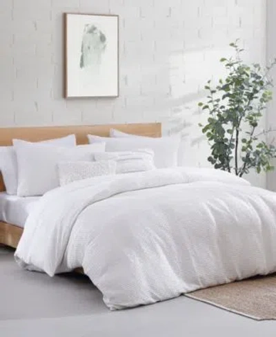 Dkny Modern Waffle Comforter Sets In White