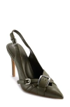 Dkny Modeste Slingback Pointed Toe Pump In Green
