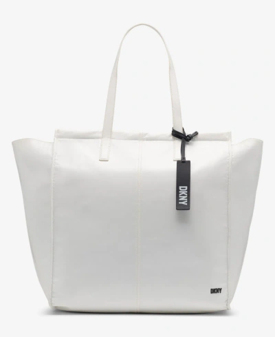 Dkny Mollie Large Tote Bag In Optic White,black