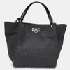 DKNY DKNY MONOGRAM CANVAS AND PATENT LEATHER TOTE