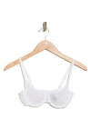 Dkny Monogram Mesh Underwire Unlined Demi Bra In White