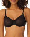 Dkny Monogram Mesh Underwire Unlined Demi Bra