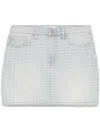 Dkny Monogram Mini Skirt In Blue