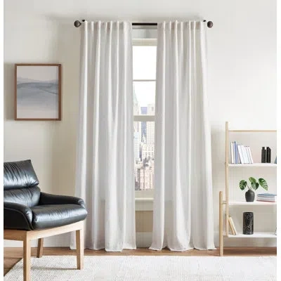 Dkny Murray 50in X 84in Curtain Panel Pair White