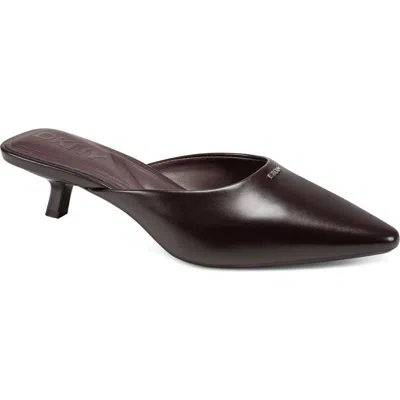 Dkny Nabil Pointed Toe Kitten Heel Mule In Purple