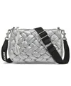 Dkny Nadia Small Quilted Crossbody Bag In Silver