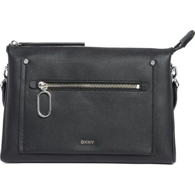 Dkny Nala Faux Leather Crossbody Bag In Black