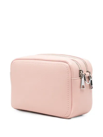 Dkny Nessa Logo-plaque Shoulder Bag In Pink