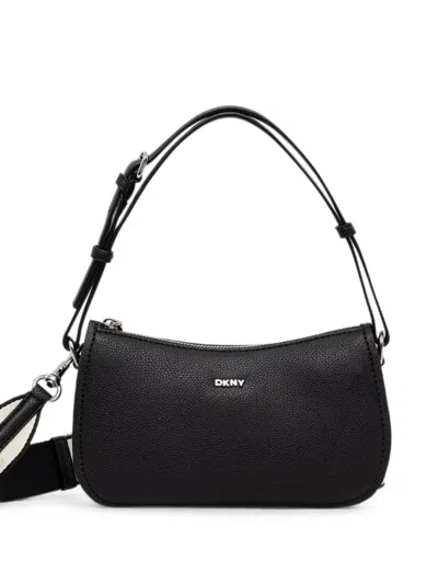 Dkny Nessa Zip-top Shoulder Bag In Black
