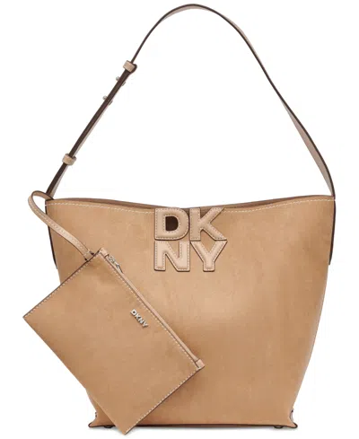 Dkny Nicole Small Bucket Bag In Brown