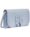 Dkny Nicole Wallet On A String In Sky Line Blue,light Taupe