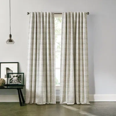 Dkny Niles Blackout 50in X 84in Curtain Panel Pair Natural In Gray
