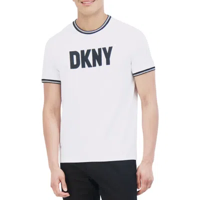 Dkny Niles Graphic Print T-shirt In White