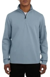 Dkny Noah Quarter Zip Sweater In Ash Blue
