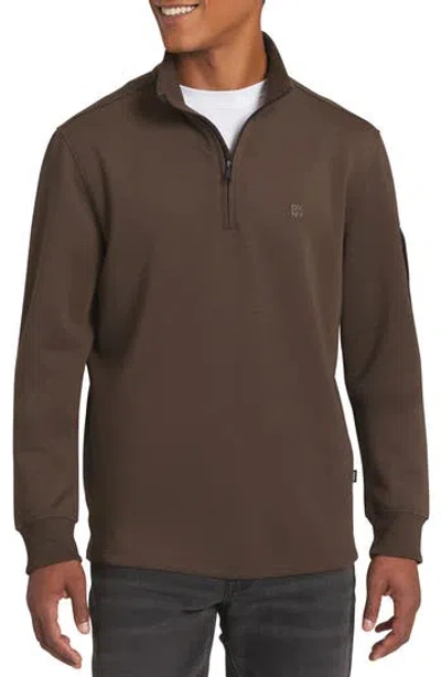 Dkny Noah Quarter Zip Sweater In Animal Print