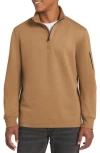Dkny Noah Quarter Zip Sweater In Brown