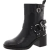Dkny Nolan Womens Block Heel Manmade Mid-calf Boots In Black