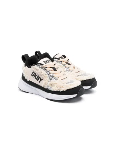 Dkny Kids' Novelty Lace-up Trainers In Neutrals